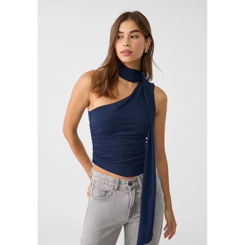 Top asymétrique en tulle foulard XS - Stradivarius - Modalova