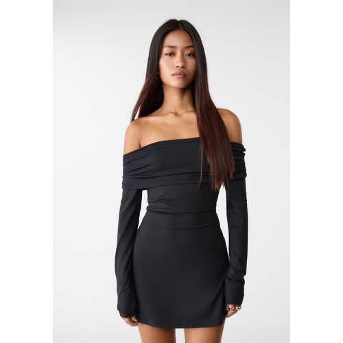 Robe courte épaules dénudées M - Stradivarius - Modalova