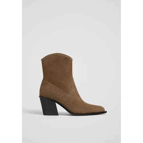 Bottines cowboy en cuir 41 - Stradivarius - Modalova