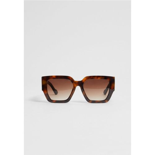 Lunettes de soleil grandes carrées écaille M - Stradivarius - Modalova