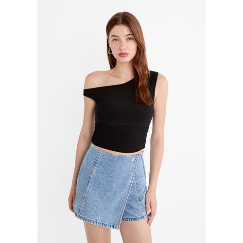 Jupe-culotte portefeuille en jean 32 - Stradivarius - Modalova