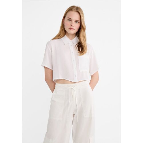 Chemise à smock avec poche M - Stradivarius - Modalova