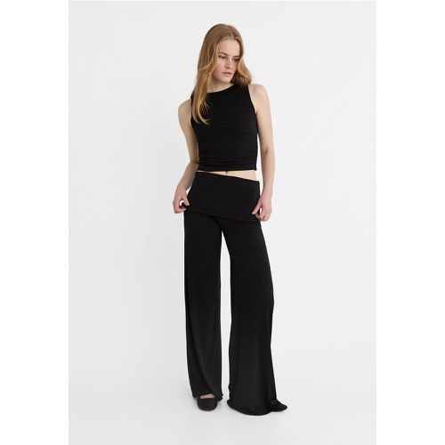 Pantalon wide leg taille retroussée XS - Stradivarius - Modalova