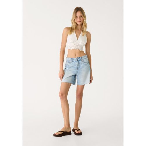 D93 Short denim longline étoiles 32 - Stradivarius - Modalova