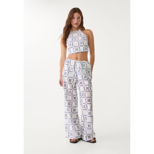 Top encolure américaine brodé XS - Stradivarius - Modalova
