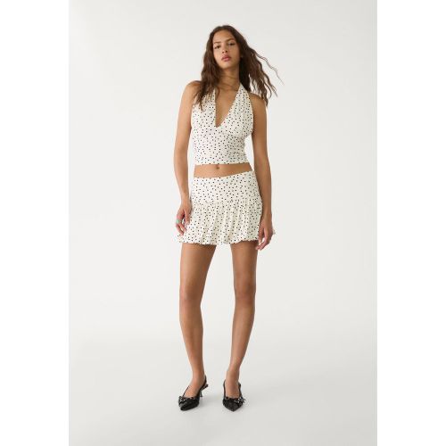 T-shirt encolure américaine froncé XS - Stradivarius - Modalova