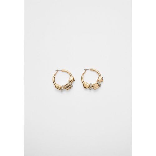 Boucles d’oreilles anneaux dés et brillants OS - Stradivarius - Modalova