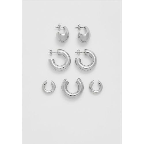 Pack 2 paires de boucles d’oreilles goutte, anneau et bijou d’oreilles OS - Stradivarius - Modalova