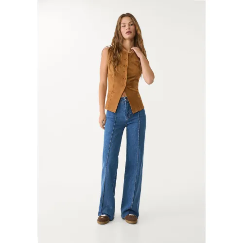 Jean minimaliste coutures 32 - Stradivarius - Modalova
