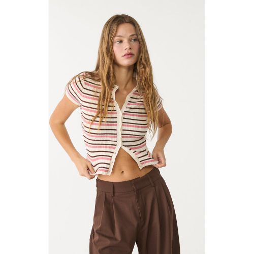 Polo en maille côtelée XS - Stradivarius - Modalova