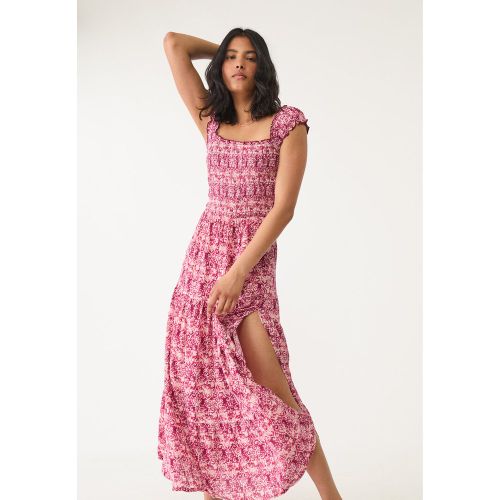 Robe fluide midi imprimée XS - Stradivarius - Modalova