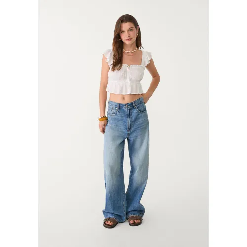 Top fluide à volants XS - Stradivarius - Modalova