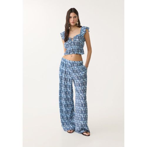 Top fluide à volants imprimé XS - Stradivarius - Modalova