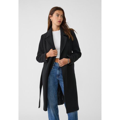 Manteau en laine mélangée ceinture XS - Stradivarius - Modalova