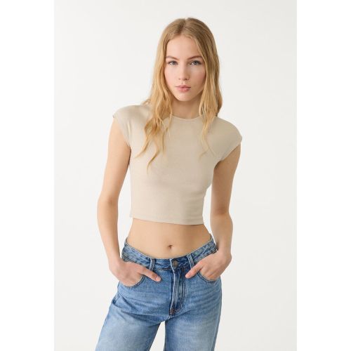 Pack de 2 t-shirts basiques ajustés crop XS - Stradivarius - Modalova