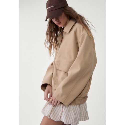 Blouson avec poches en suédine XS - Stradivarius - Modalova