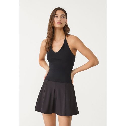 Top à encolure américaine et nœud XS - Stradivarius - Modalova