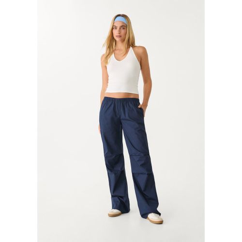 Pantalon taille élastique et taille basse XS - Stradivarius - Modalova