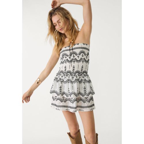 Robe courte broderies XS - Stradivarius - Modalova