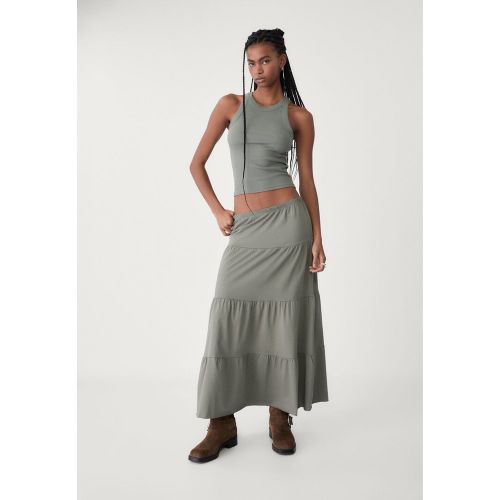 Jupe longue fluide en maille XS - Stradivarius - Modalova