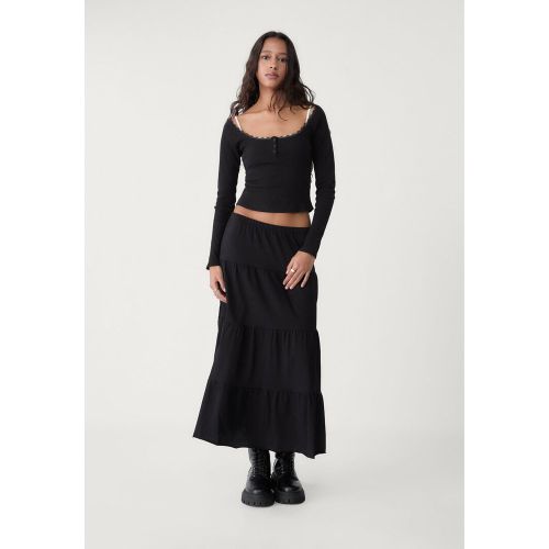 Jupe longue fluide en maille XS - Stradivarius - Modalova