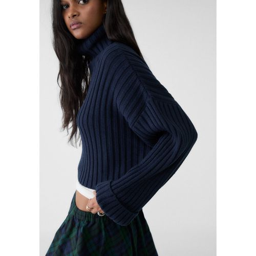 Pull en maille à col montant XS - Stradivarius - Modalova