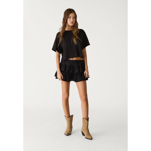 T-shirt oversize crop XS - Stradivarius - Modalova
