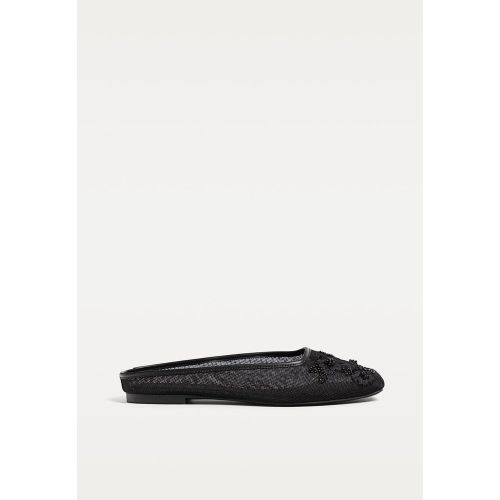 Ballerines à fleurs ouvertes à l’arrière 35 - Stradivarius - Modalova