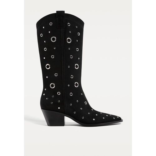 Bottines à talon avec œillets 35 - Stradivarius - Modalova