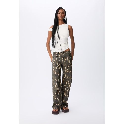 Pantalon droit imprimé 32 - Stradivarius - Modalova
