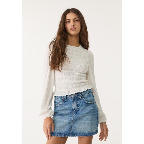 Minijupe D60 en jean DENIM BLEU MOYEN DÉLAVÉ 32 - Stradivarius - Modalova