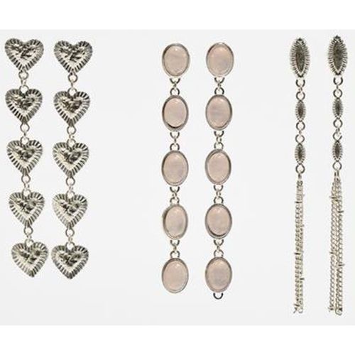 Lot de 3 paires de boucles d’oreilles cœurs OS - Stradivarius - Modalova