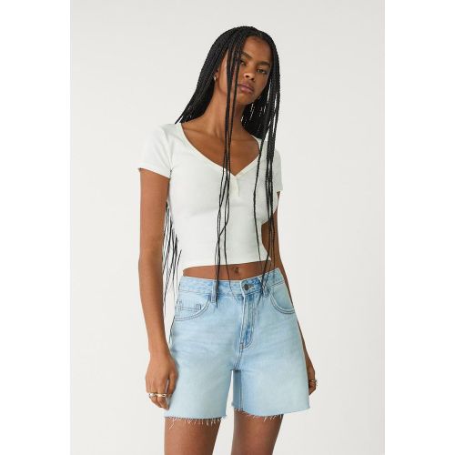 Bermuda denim DENIM BLEU MOYEN CLAIR DÉLAVÉ 32 - Stradivarius - Modalova