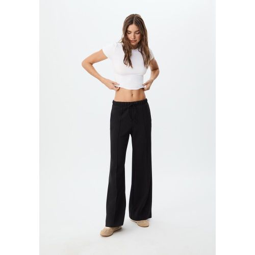 Pantalon large avec couture doux au toucher XS - Stradivarius - Modalova