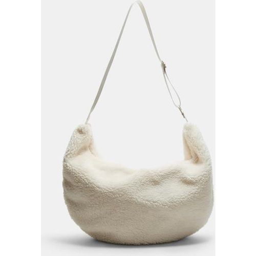 Sac bandoulière effet peau de mouton Écru OS - Stradivarius - Modalova