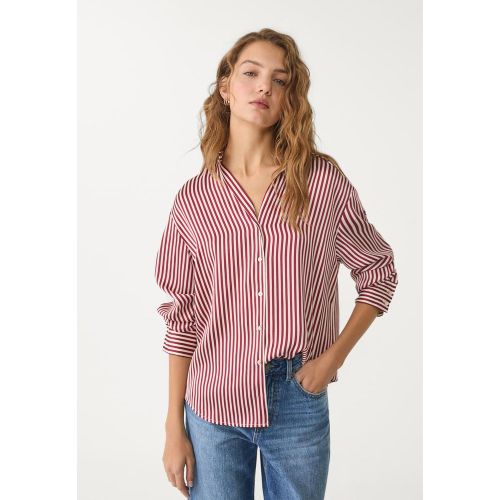Chemise en satin à col à revers XS - Stradivarius - Modalova