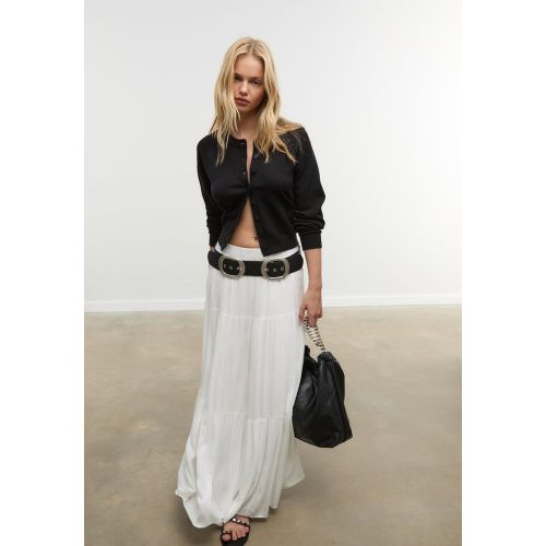 Veste en maille à boutons et manches raglan XS - Stradivarius - Modalova