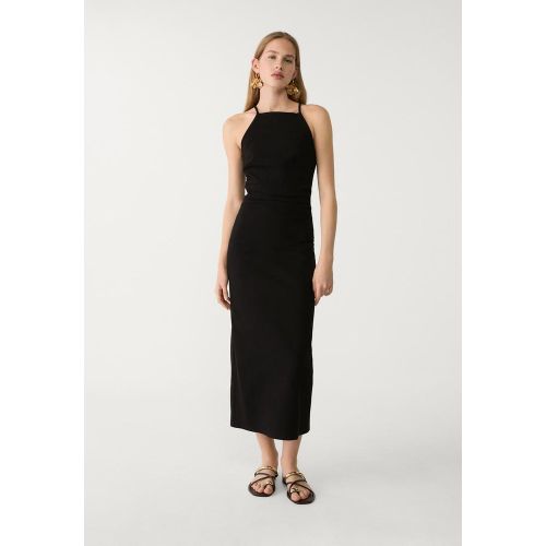 Robe midi encolure américaine XS - Stradivarius - Modalova