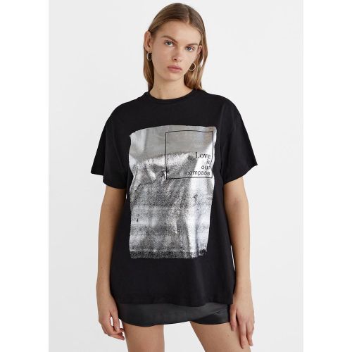 T-shirt oversize brillant XS - Stradivarius - Modalova
