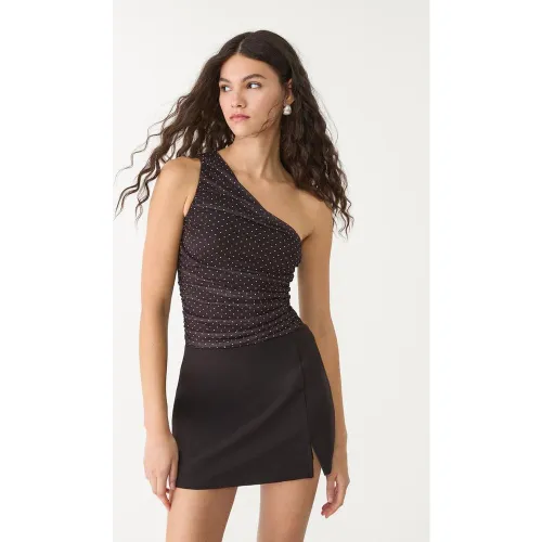 Body drapé en tulle imprimé XS - Stradivarius - Modalova