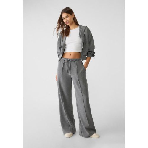 Pantalon large avec couture doux au toucher XS - Stradivarius - Modalova