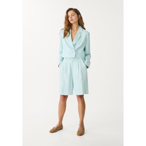Bermuda texturé à pinces 32 - Stradivarius - Modalova