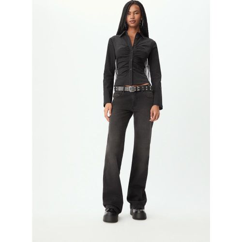 Chemise froncée rayée XS - Stradivarius - Modalova