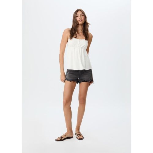 Top fluide à bretelles en lin XS - Stradivarius - Modalova