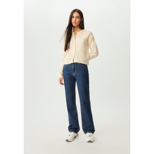 Veste à boutons en maille Écru XS - Stradivarius - Modalova
