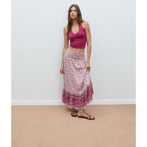 Longue jupe imprimée XS - Stradivarius - Modalova