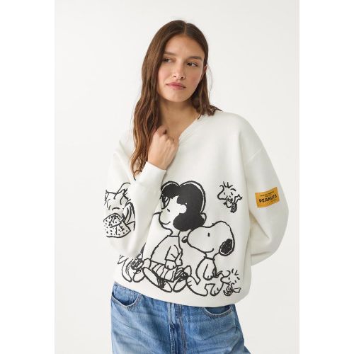 Sweat Peanuts Écru XS - Stradivarius - Modalova