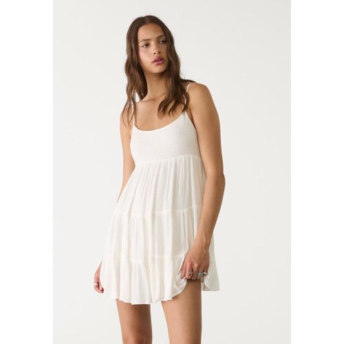 Robe courte fluide Écru XS - Stradivarius - Modalova