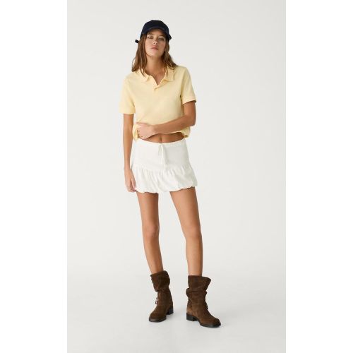 Jupe-short bouffante lin XS - Stradivarius - Modalova