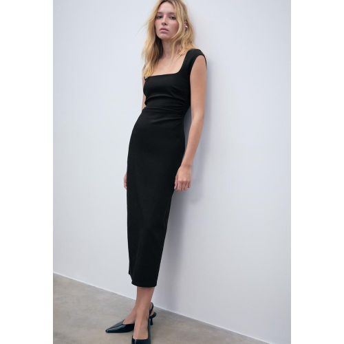 Robe midi à fronces XS - Stradivarius - Modalova